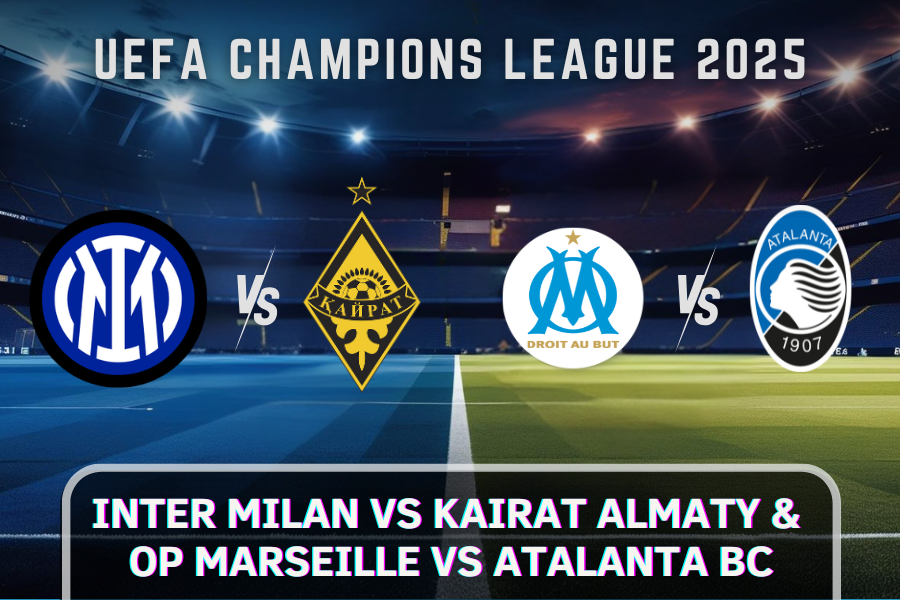 the op marseille and atalanta bc and inter milan and kairat almaty football team logos